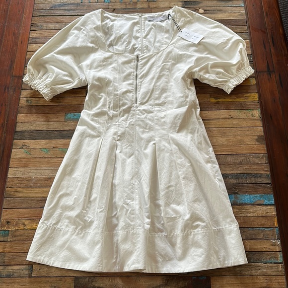 Proenza Schouler White Linnen Mini Dress Sz 4 **NWT** - Picture 3 of 12